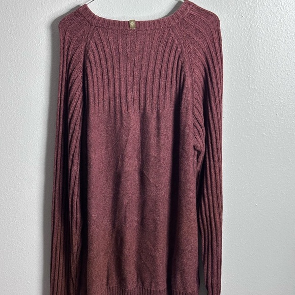 Columbia Men Knit Ribbed Crew Neck Sweater Red Pullover size XL - Picture 9 of 11